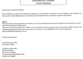 coupure de courant pour travaux